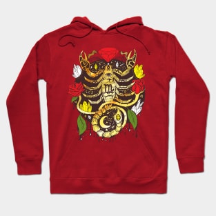 Mystic Scorpio Zodiac Gold With Red Roses Hoodie